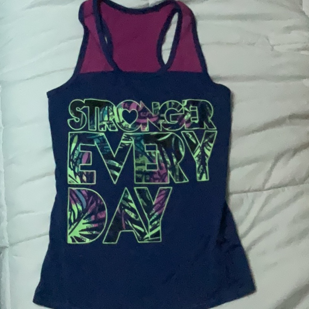 Youth Girls MTA SPORTS Graphic Athletic Racerback Tank Top, Medium 7/8